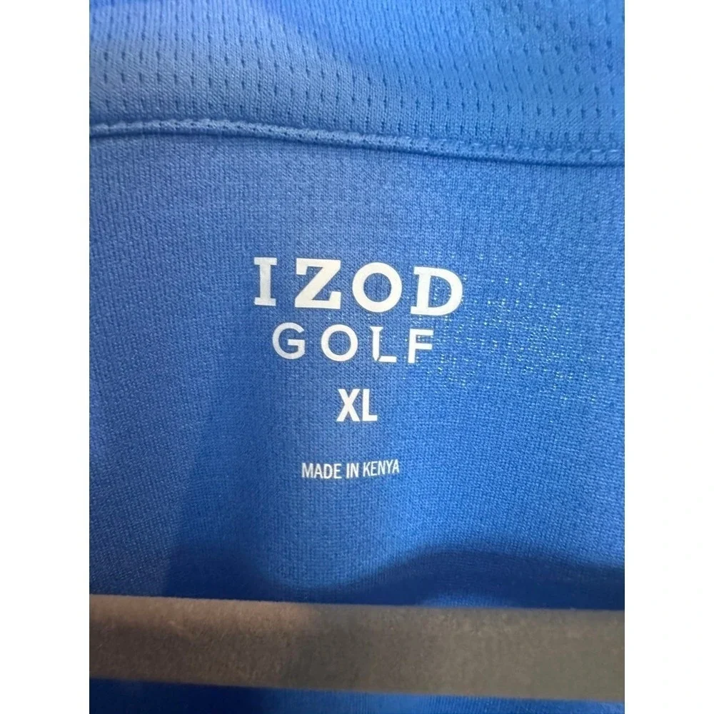 Izod Golf Mens XL Swingflex Pro Z1 1/4 Zip Pullover Blue Regatta Mesh